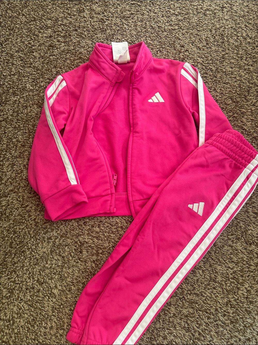 adidas Pink Two-Piece Track Jacket and Pants